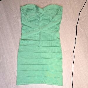 Hot Miami Styles Strapless Mint Green Dress
